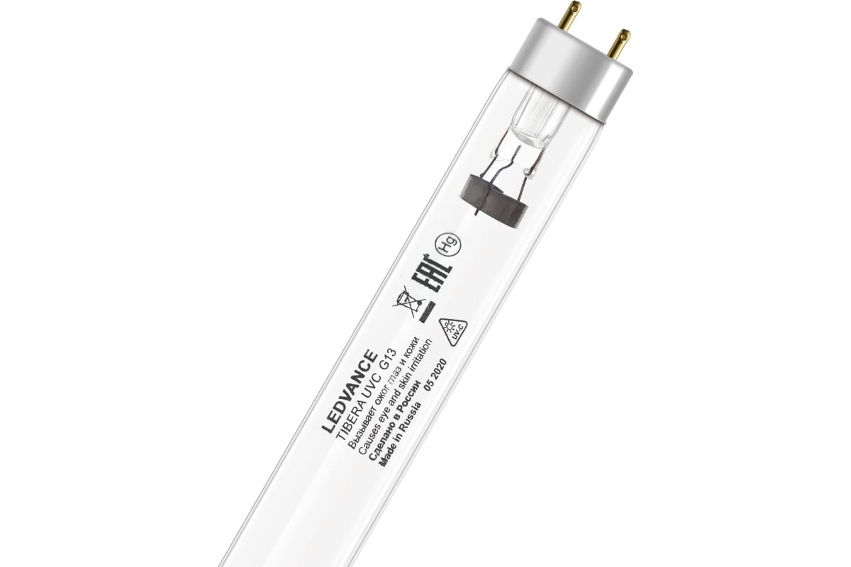 Лампа бактерицидная LEDVANCE Т8 15Вт IP20 G13 безозоновая