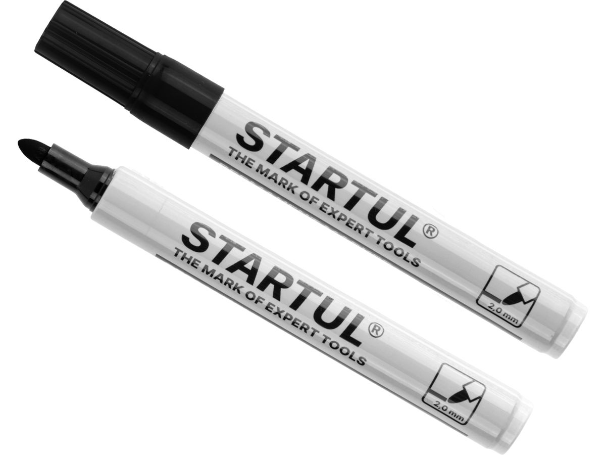 Маркер перманент. фетровый черный "STARTUL" Profi