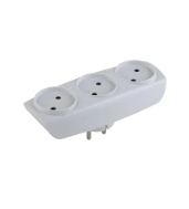 Разветвитель ЭРА C0045527 3-м 16А IP20 б/з, белый