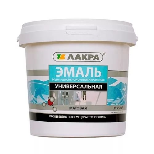 Эмаль "Лакра" акриловая универс. Белая матовая 2,5 кг