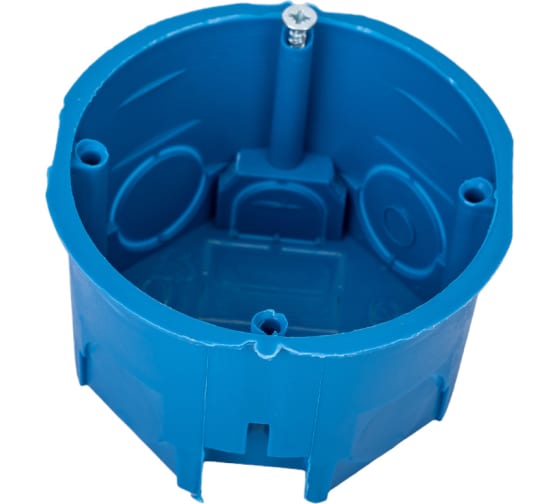 Коробка установочная СП IEK 68x45мм (д/твердых стен) синий