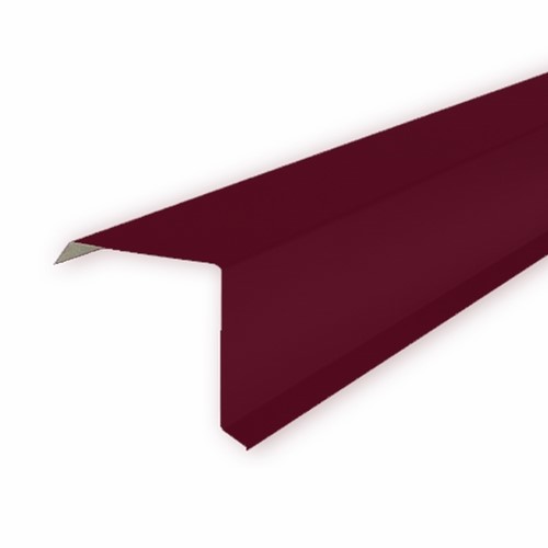 Планка торцевая (фронтона) 95 х 120 х 2000; Оц 0,40 Вишня (RAL3005) в пленке