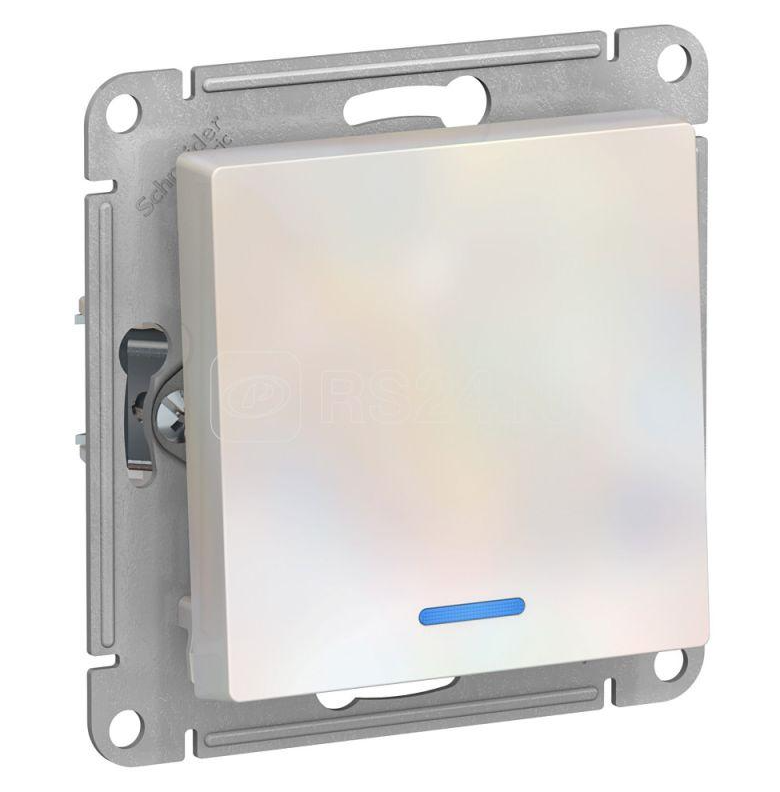 Механизм выключателя СП SYSTEME ELECTRIC Atlas Design 1-кл 10А IP20 с индикатором, жемчуг