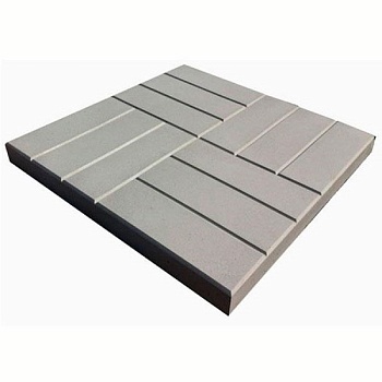 Плитка тротуарная Серая "12 КИРПИЧЕЙ" 500х500х50 ( 26,0 кг.)