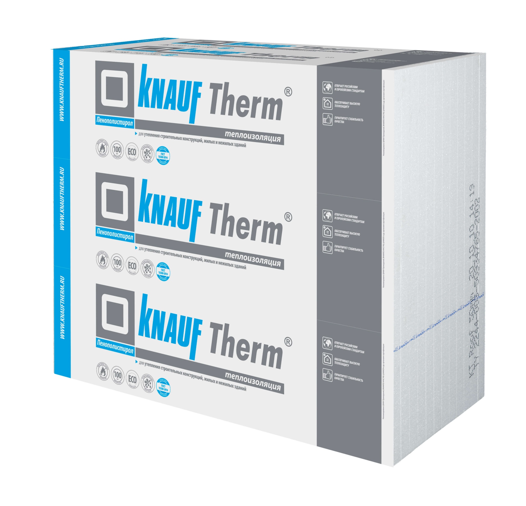 Утеплитель Пенопласт Knauf Therm Дача 40 х 1000 х 2000 мм ПСБ-С15 ( уп.2,4 м3 - 30 шт.)1м3 - 12,5 шт