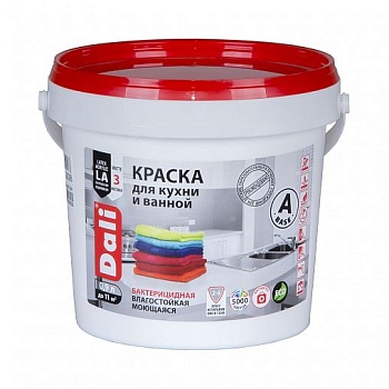 Краска "Dali" д/кухни и ванной База А 0,9 л