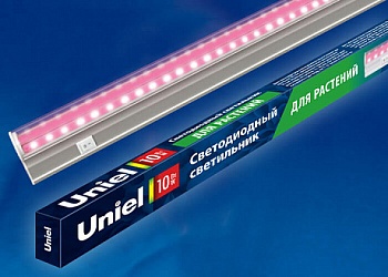 Светильник для растений UNIEL ULI-P20-10W-SPSB 10Вт IP40 линейный 560x22x34мм