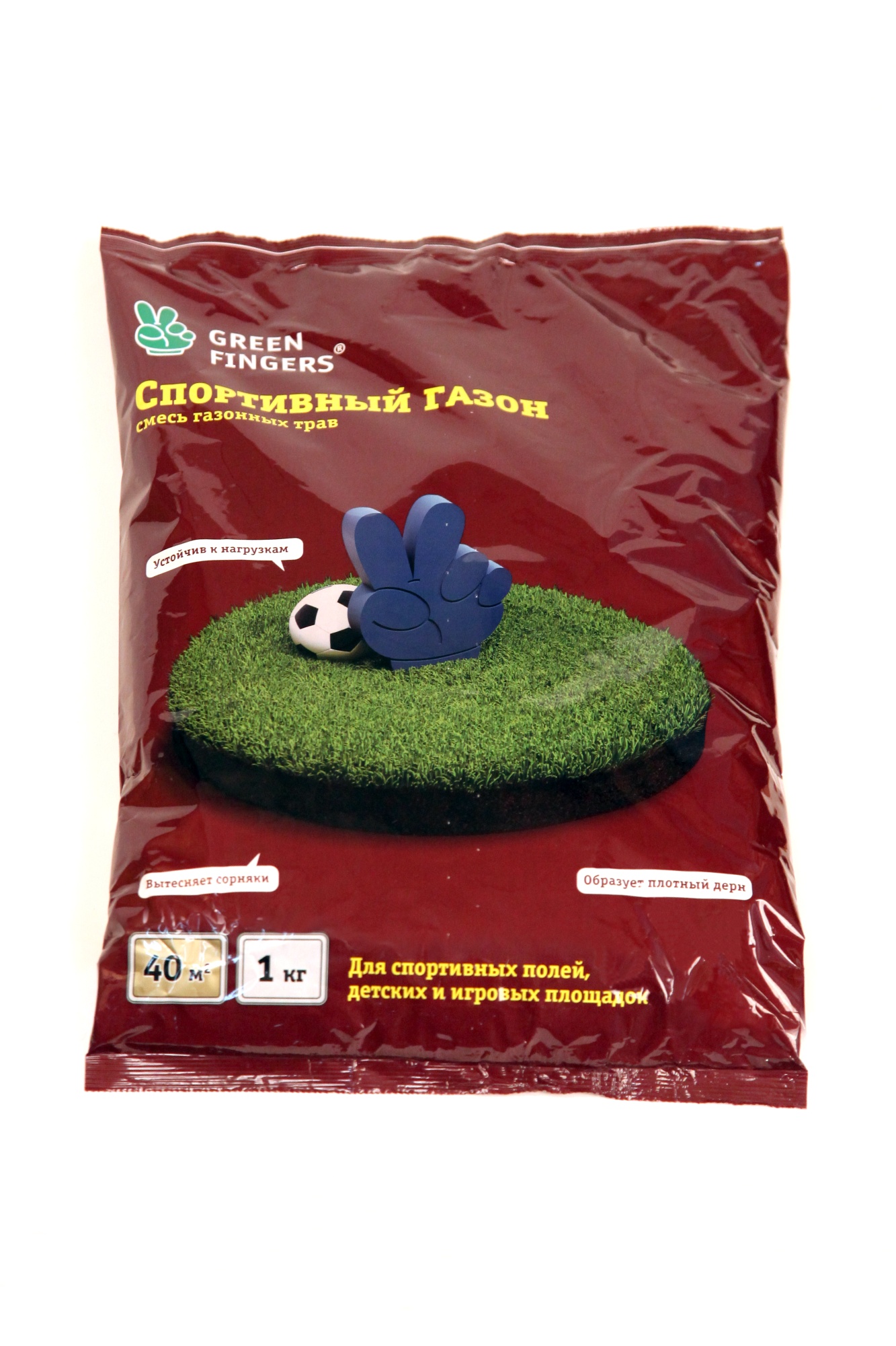 Семена газона Зеленый Ковер GREEN FINGERS спортивный пакет 1кг