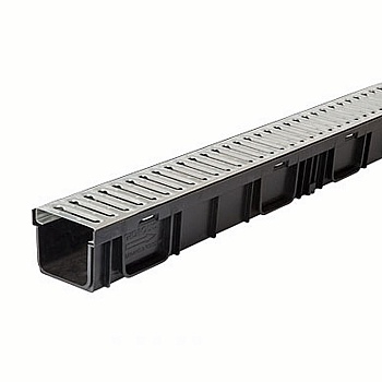 Комплект Gidrolica Light DN100 лоток H96 стальная реш. (116х96х1000) мм кл.А15