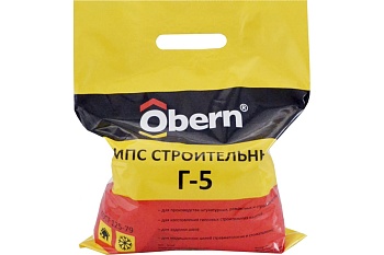 Гипс строительный OBERN Г-5 белый 5 кг (6/200)