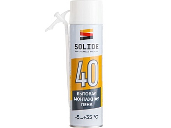 Пена монтажная бытовая "SOLIDE" Foam 40 500 мл