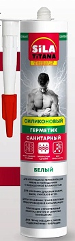 Герметик "SilaTitana" силиконовый санитарный белый 260 мл