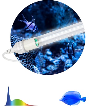 Светильник для растений/аквариумов ЭРА FITO10W-Ra90-Т8-AQUA 10Вт полный спектр IP65 6500К 610х70х40