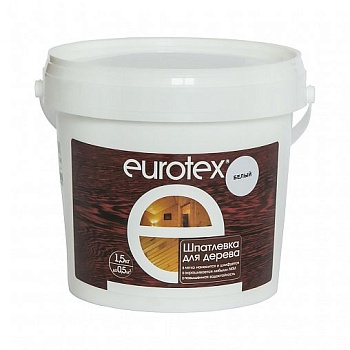 Шпатлевка для дерева "Eurotex" акрил, белый 1.5 кг
