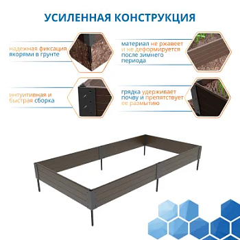 Грядка пластиковая коричневая Gidrolica Plant Г-20.7.1,6-