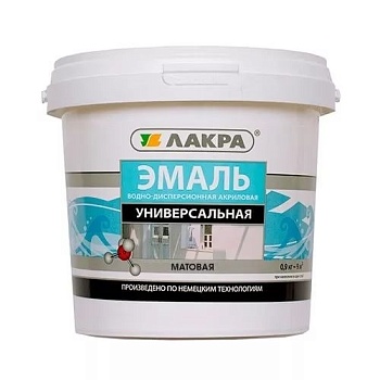 Эмаль "Лакра" акриловая универс. Белая матовая 2,5 кг