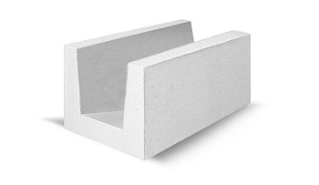 Блок газобетонный D500 U образный 500*300*250 мм "ВК Блок" B2.5 F100 (0,023м3=1шт)